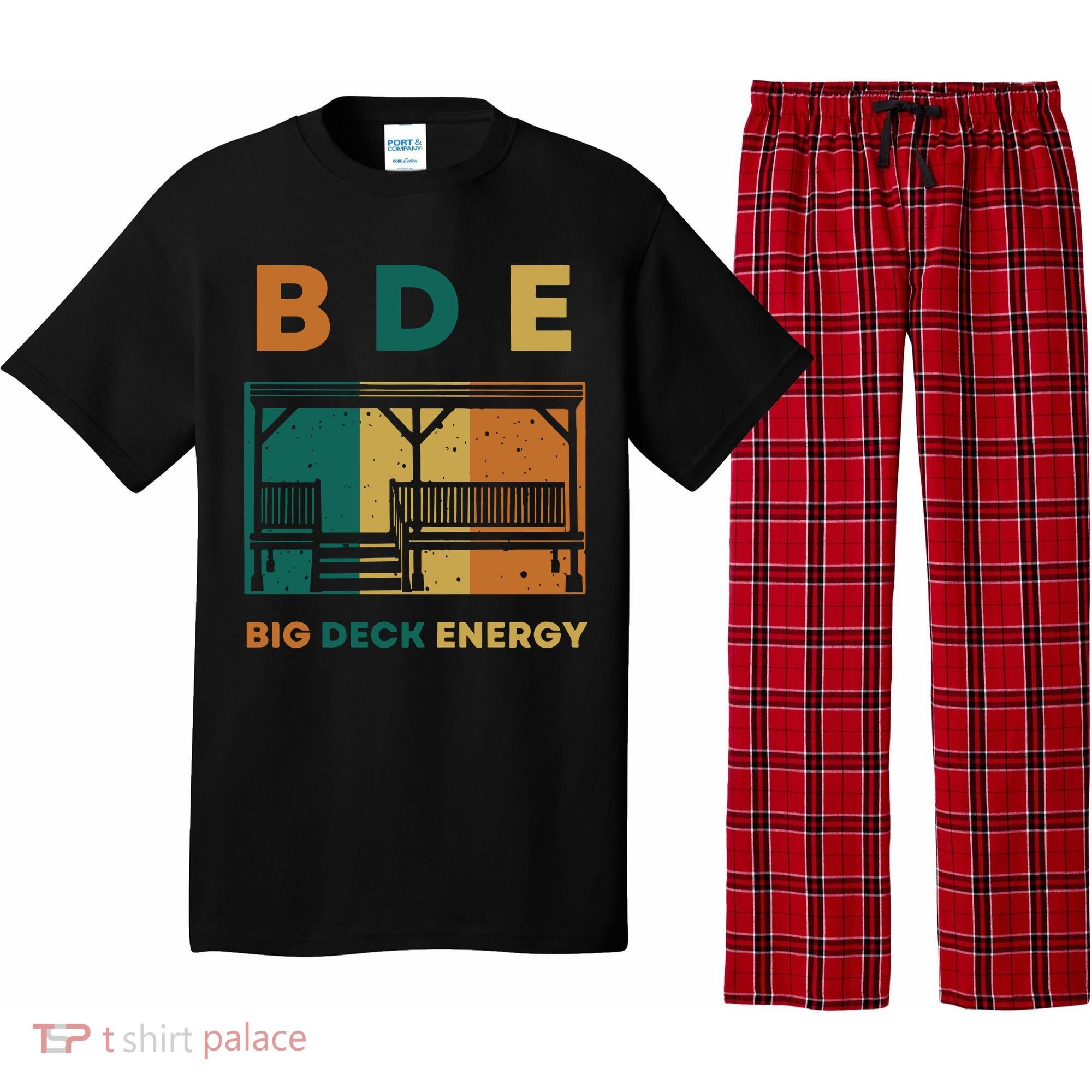 Funny Big Deck Energy BDE Dad Jokes Pajama Set