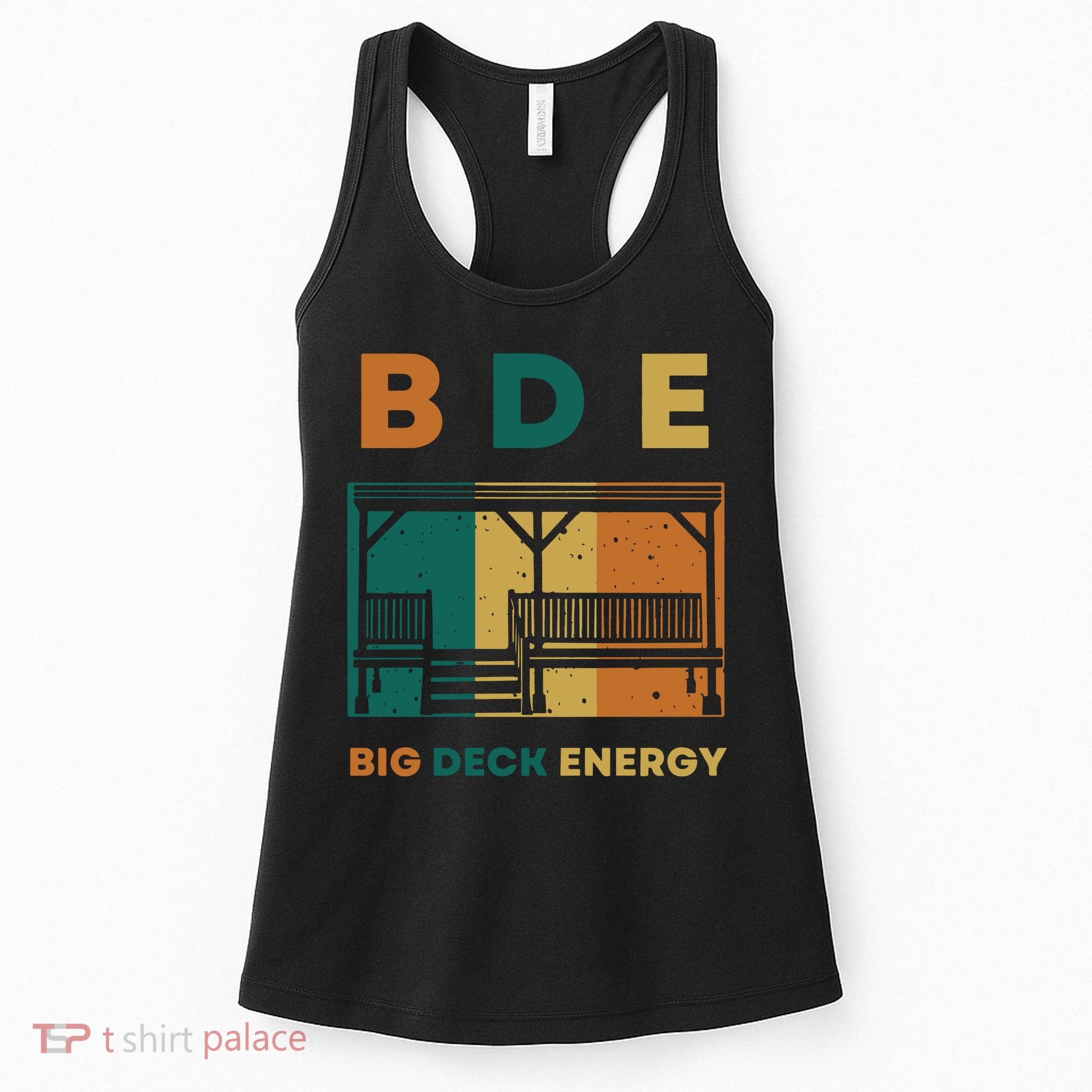Funny Big Deck Energy BDE Dad Jokes Women's Tank Top