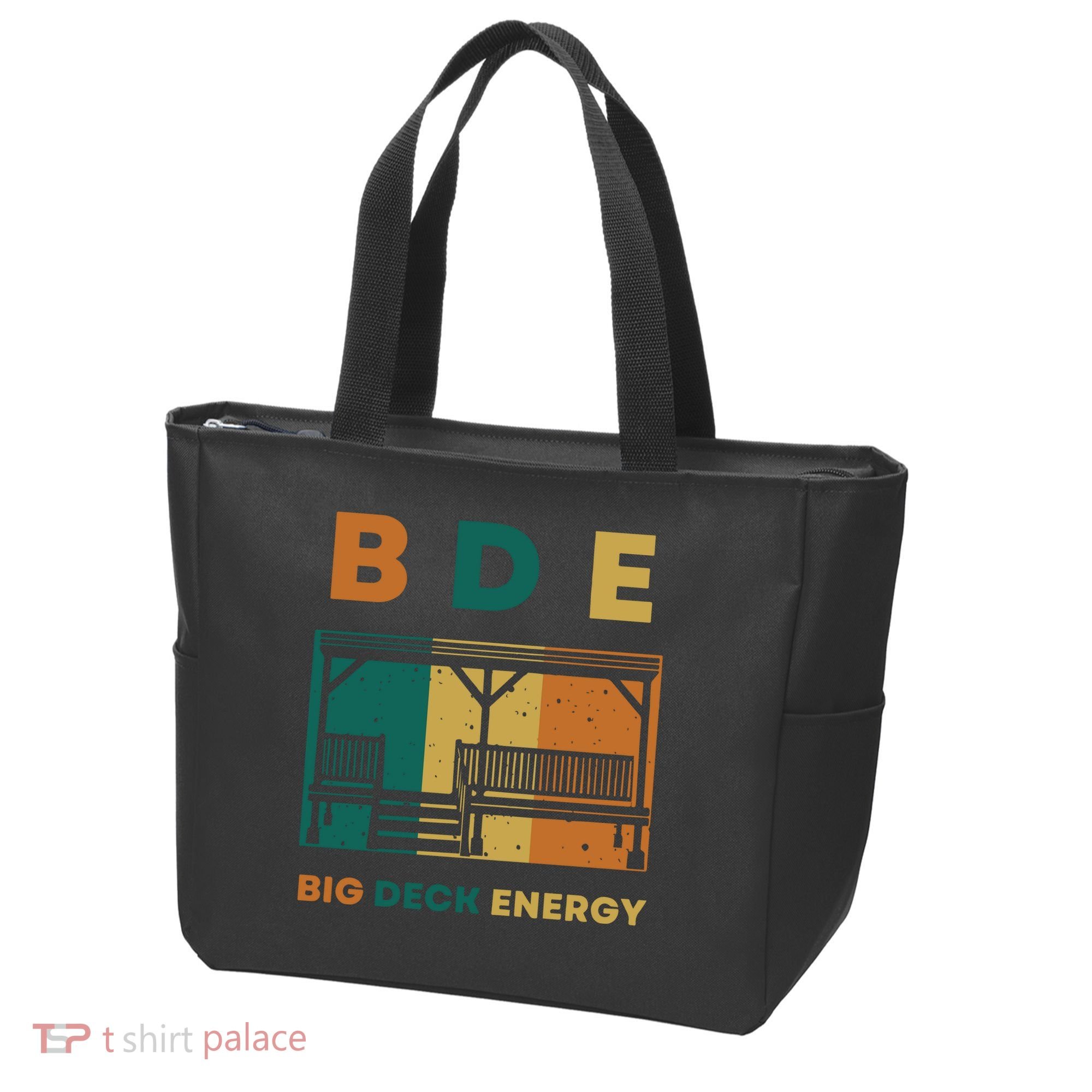 Funny Big Deck Energy BDE Dad Jokes Tote Bag