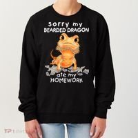 Funny Bearded Dragon Cute Lizard Beardie Ate My Homework Gift Women's Sweatshirt thumb 0