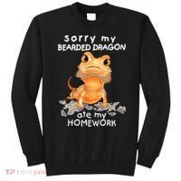 Funny Bearded Dragon Cute Lizard Beardie Ate My Homework Gift Sweatshirt thumb 0