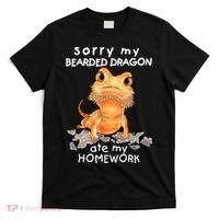 Funny Bearded Dragon Cute Lizard Beardie Ate My Homework Gift T-Shirt thumb 0