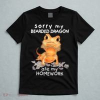 Funny Bearded Dragon Cute Lizard Beardie Ate My Homework Gift T-Shirt thumb 5