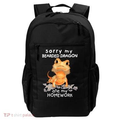 Funny Bearded Dragon Cute Lizard Beardie Ate My Homework Gift Backpack