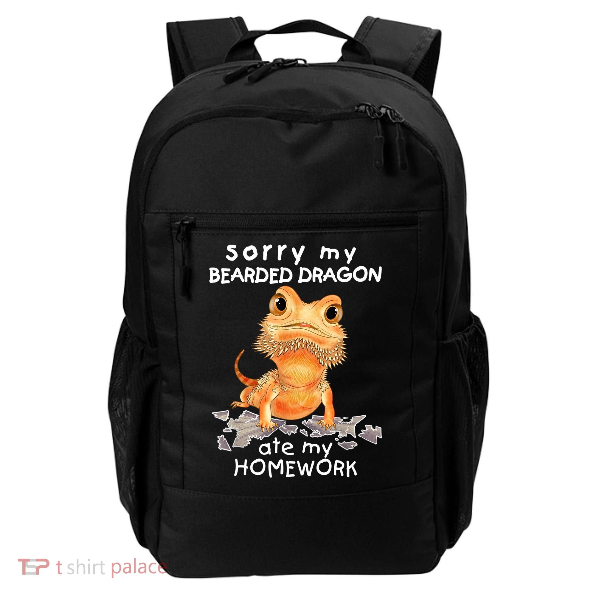 Funny Bearded Dragon Cute Lizard Beardie Ate My Homework Gift Backpack