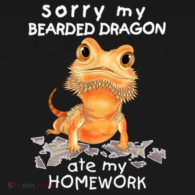 Funny Bearded Dragon Cute Lizard Beardie Ate My Homework Gift Button