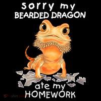 Funny Bearded Dragon Cute Lizard Beardie Ate My Homework Gift Women's Hoodie thumb 2