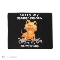 Funny Bearded Dragon Cute Lizard Beardie Ate My Homework Gift Mousepad thumb 0