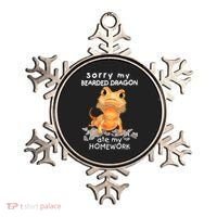 Funny Bearded Dragon Cute Lizard Beardie Ate My Homework Gift Ornament thumb 0