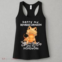Funny Bearded Dragon Cute Lizard Beardie Ate My Homework Gift Women's Tank Top thumb 3