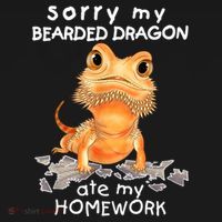 Funny Bearded Dragon Cute Lizard Beardie Ate My Homework Gift Baby Bodysuit thumb 2