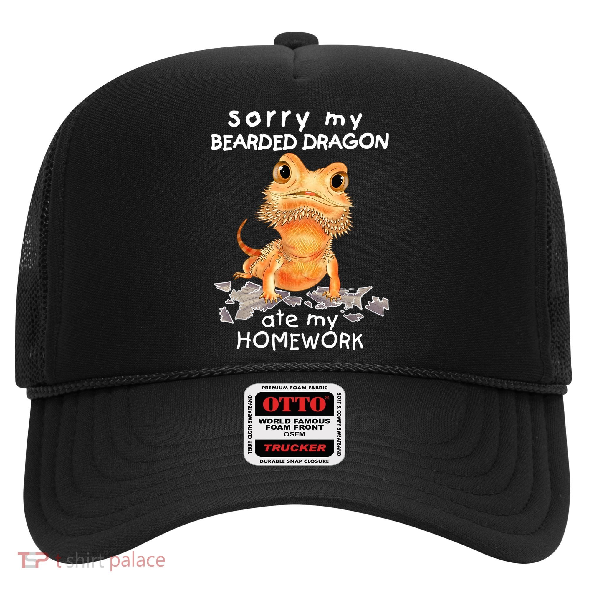 Funny Bearded Dragon Cute Lizard Beardie Ate My Homework Gift Hat