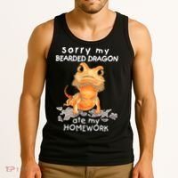 Funny Bearded Dragon Cute Lizard Beardie Ate My Homework Gift Tank Top thumb 3