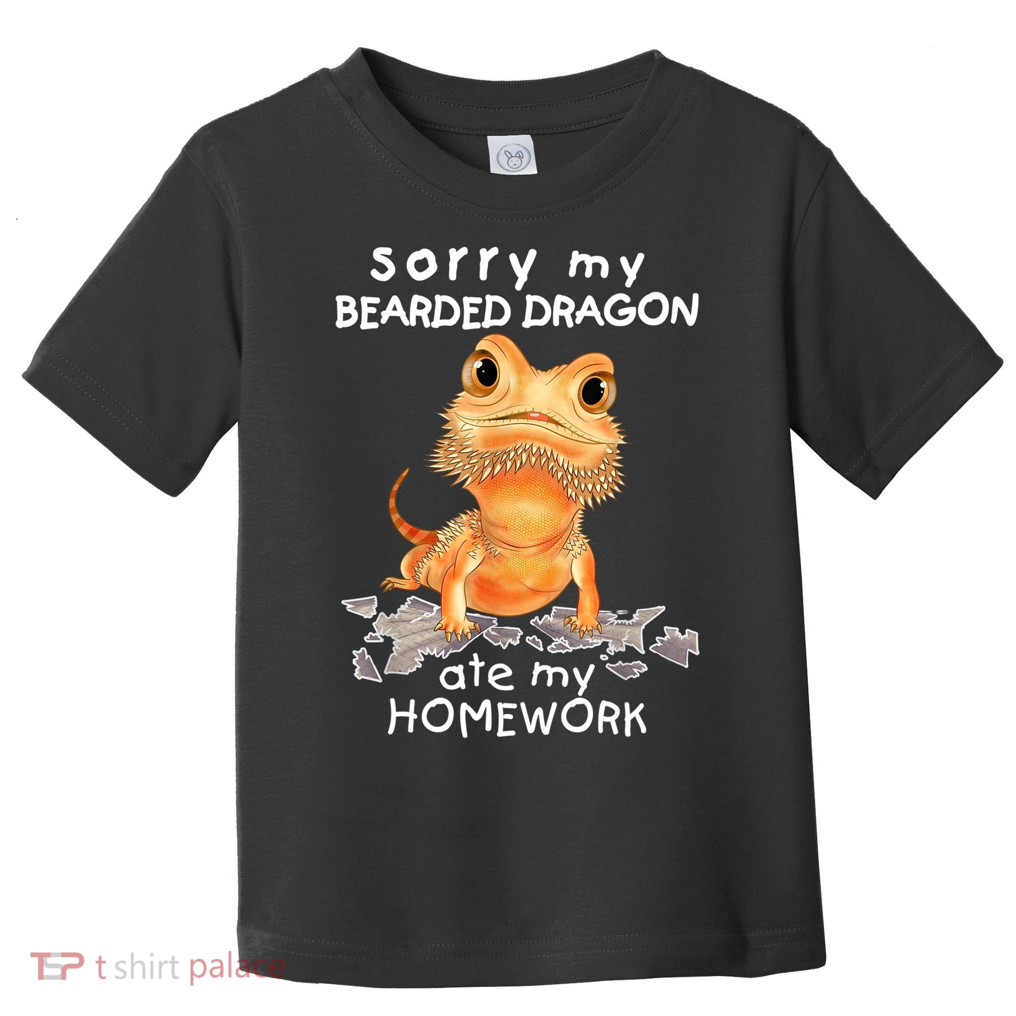 Funny Bearded Dragon Cute Lizard Beardie Ate My Homework Gift Toddler T-Shirt