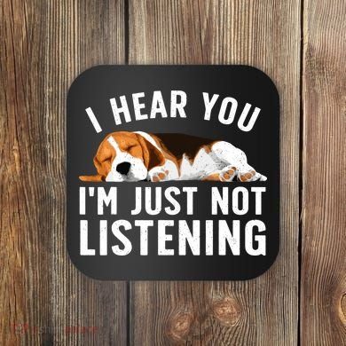 Funny Beagle Design Dad Mom Beagle Dog Lovers Coaster