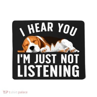 Funny Beagle Design Dad Mom Beagle Dog Lovers Mousepad