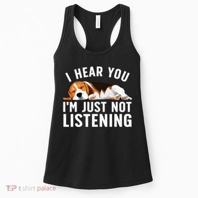 Funny Beagle Design Dad Mom Beagle Dog Lovers Women's Tank Top