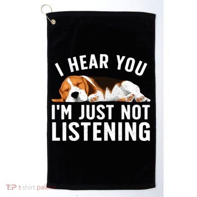 Funny Beagle Design Dad Mom Beagle Dog Lovers Golf Towel