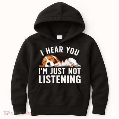Funny Beagle Design Dad Mom Beagle Dog Lovers Kids Hoodie