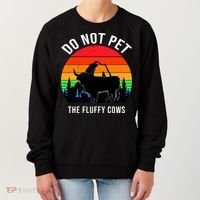 Funny Bison Do Not Pet The Fluffy Cows Women's Sweatshirt thumb 0