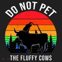 Funny Bison Do Not Pet The Fluffy Cows Women's Sweatshirt thumb 2
