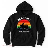 Funny Bison Do Not Pet The Fluffy Cows Hoodie thumb 0
