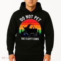 Funny Bison Do Not Pet The Fluffy Cows Hoodie thumb 2