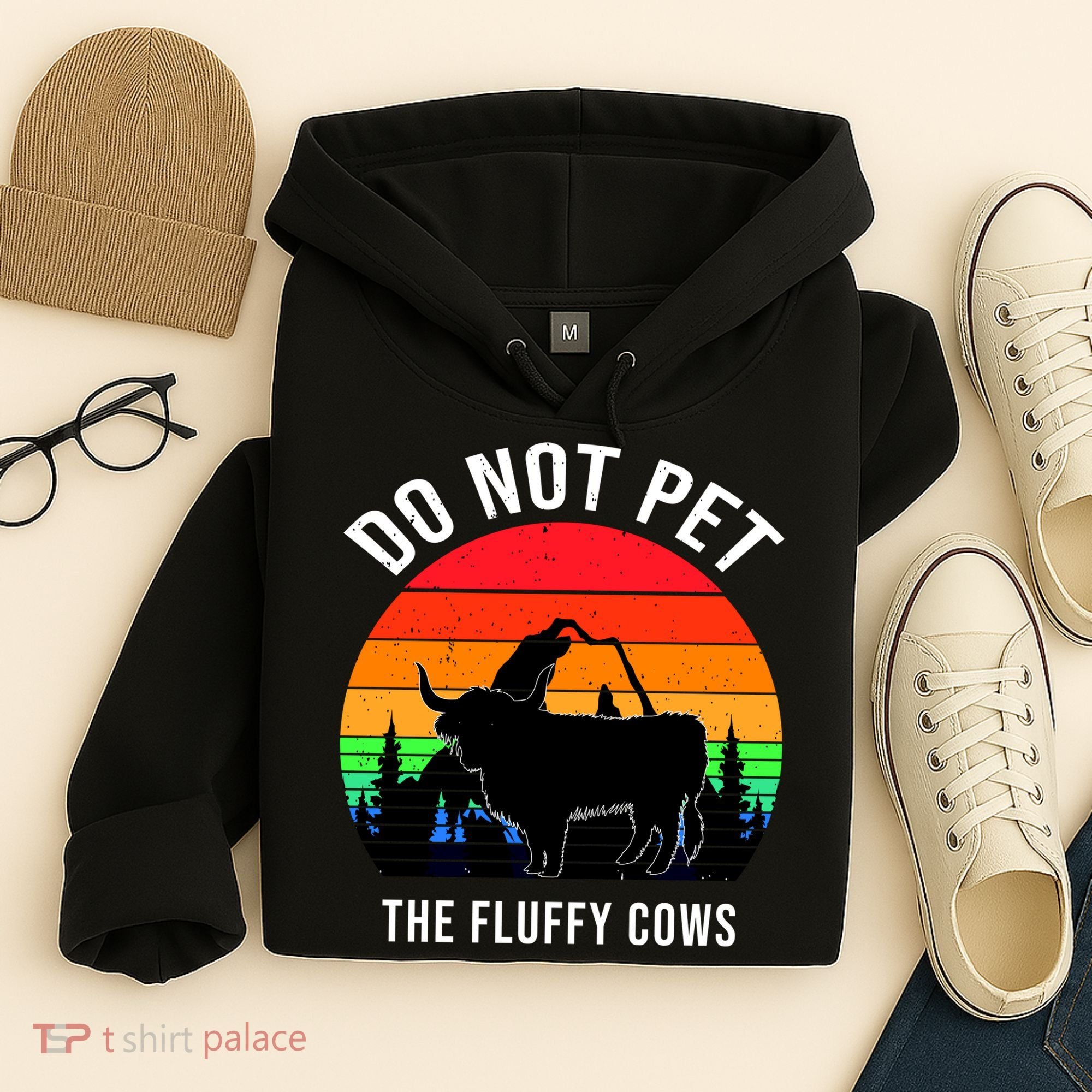 Funny Bison Do Not Pet The Fluffy Cows Hoodie