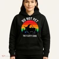 Funny Bison Do Not Pet The Fluffy Cows Hoodie thumb 5