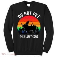 Funny Bison Do Not Pet The Fluffy Cows Sweatshirt thumb 0