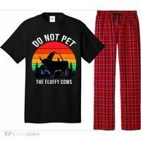 Funny Bison Do Not Pet The Fluffy Cows Pajama Set thumb 0