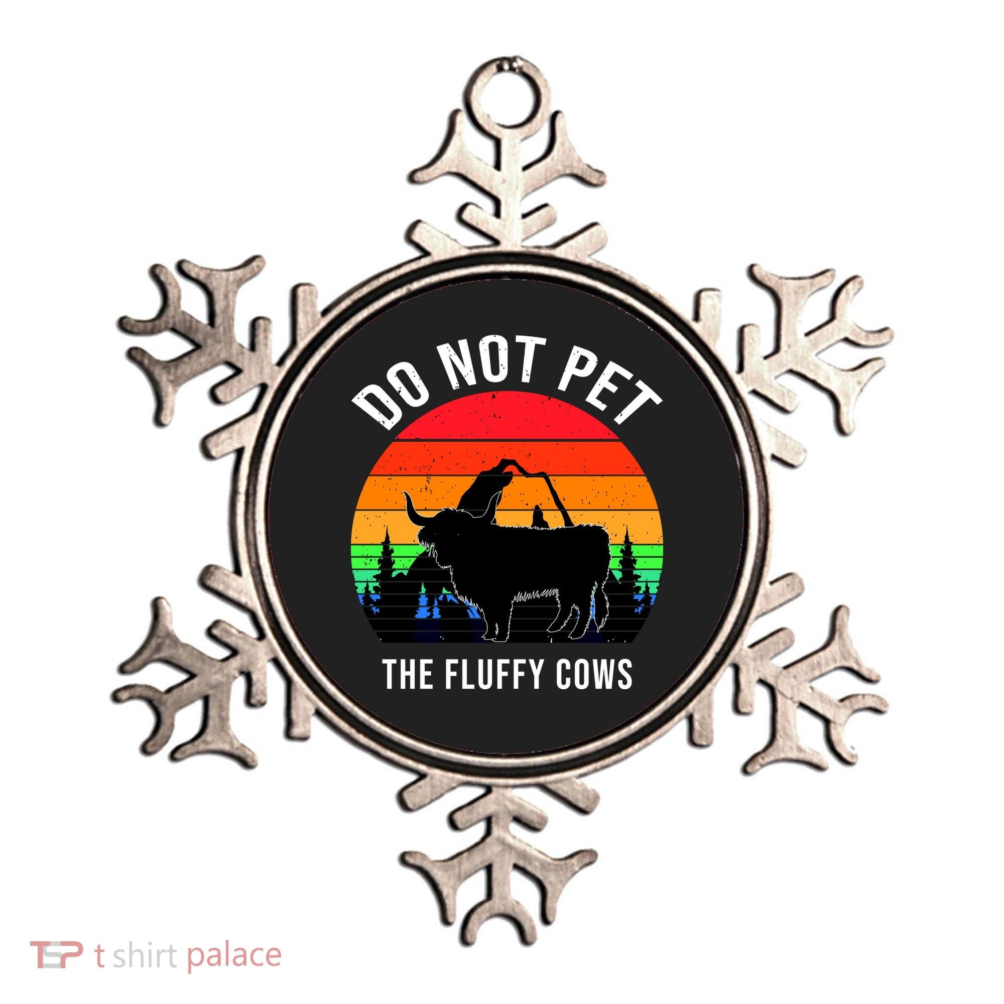 Funny Bison Do Not Pet The Fluffy Cows Ornament
