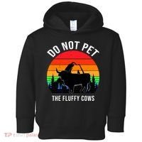 Funny Bison Do Not Pet The Fluffy Cows Toddler Hoodie thumb 0