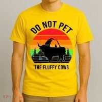 Funny Bison Do Not Pet The Fluffy Cows T-Shirt thumb 3
