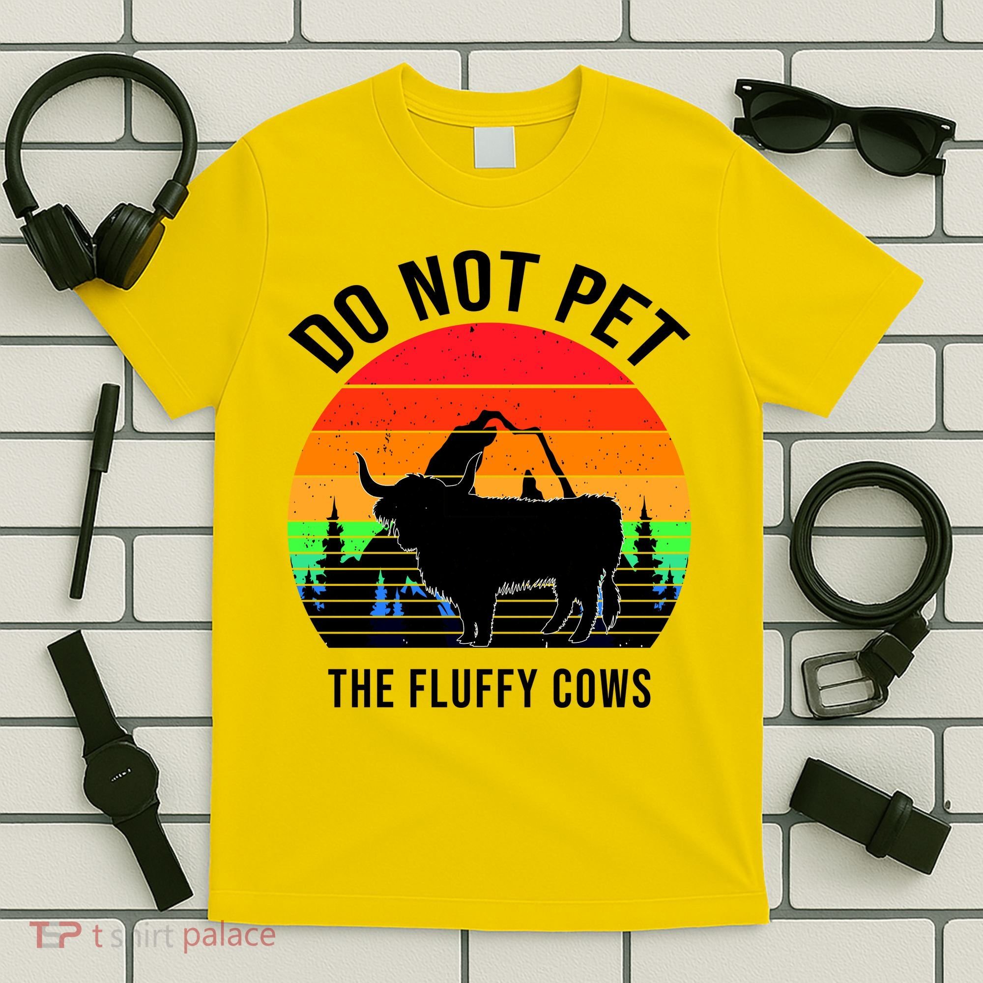 Funny Bison Do Not Pet The Fluffy Cows T-Shirt