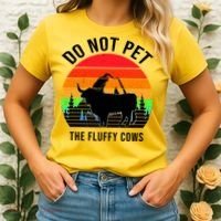 Funny Bison Do Not Pet The Fluffy Cows Women's T-Shirt thumb 2