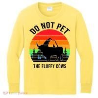 Funny Bison Do Not Pet The Fluffy Cows Kids Long Sleeve Shirt thumb 0