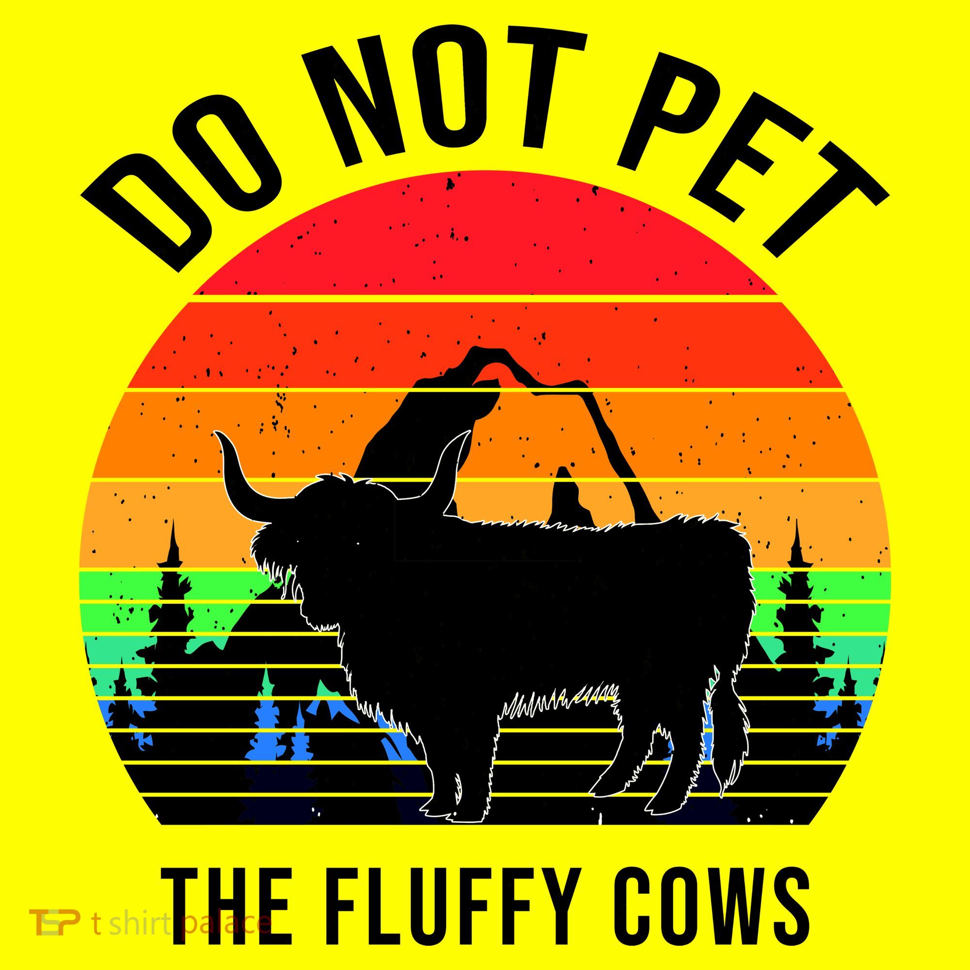 Funny Bison Do Not Pet The Fluffy Cows Kids Long Sleeve Shirt