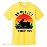 Funny Bison Do Not Pet The Fluffy Cows Kids T-Shirt thumb 0