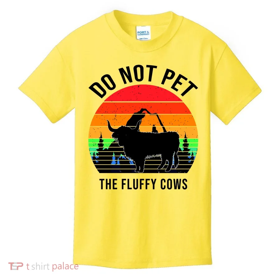 Funny Bison Do Not Pet The Fluffy Cows Kids T-Shirt