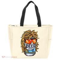 Funny Beer Drinking Funny Redneck Mullet Tote Bag thumb 0