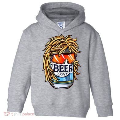 Funny Beer Drinking Funny Redneck Mullet Toddler Hoodie