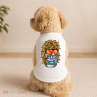 Funny Beer Drinking Funny Redneck Mullet Doggie Tank thumb 2