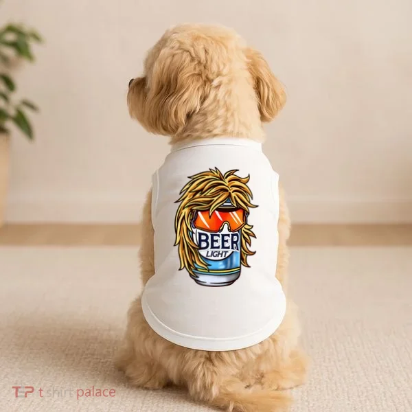 Funny Beer Drinking Funny Redneck Mullet Doggie Tank
