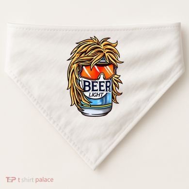 Funny Beer Drinking Funny Redneck Mullet USA-Made Doggie Bandana