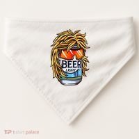 Funny Beer Drinking Funny Redneck Mullet USA-Made Doggie Bandana thumb 0