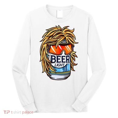 Funny Beer Drinking Funny Redneck Mullet Long Sleeve Shirt