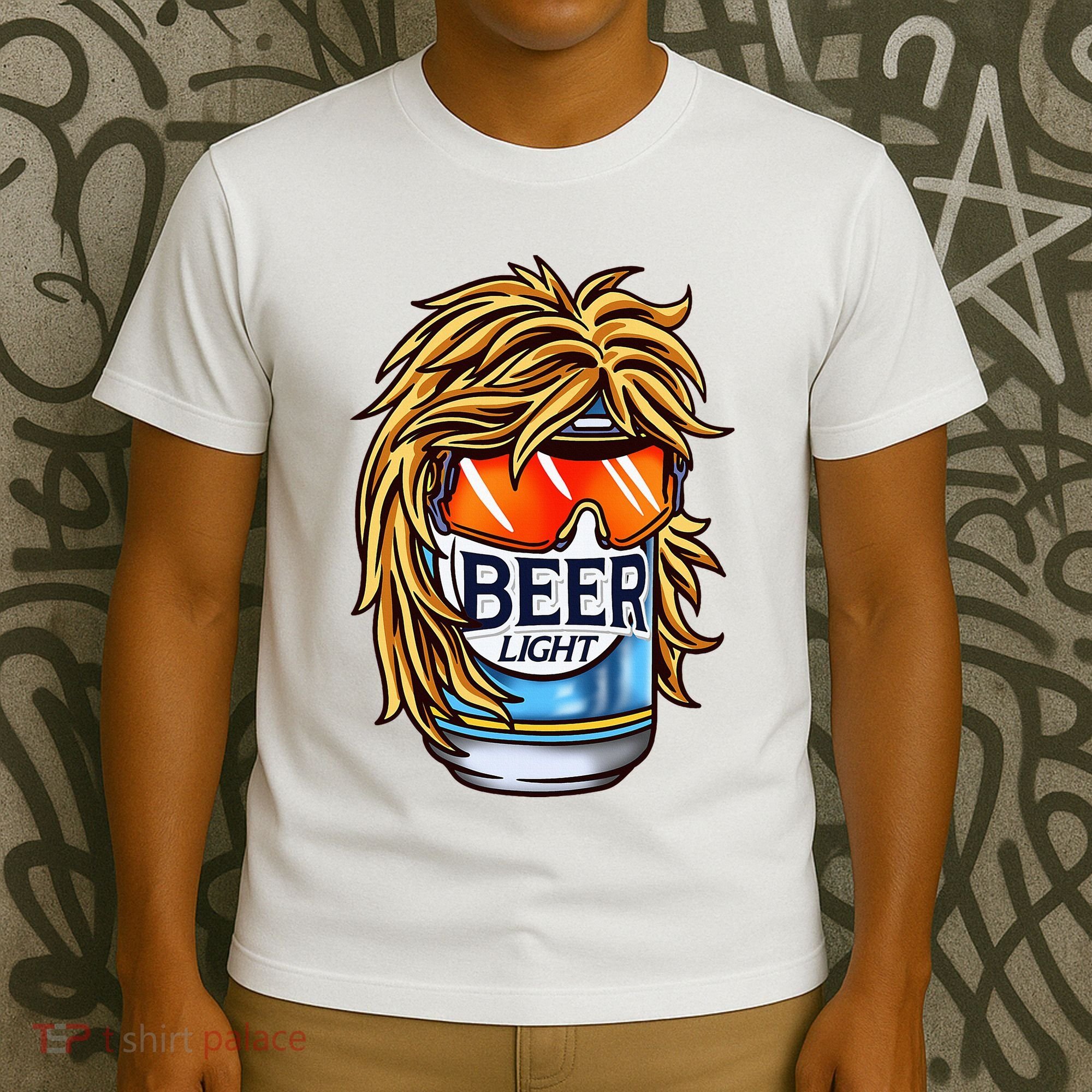 Funny Beer Drinking Funny Redneck Mullet T-Shirt