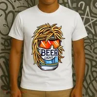 Funny Beer Drinking Funny Redneck Mullet T-Shirt thumb 3