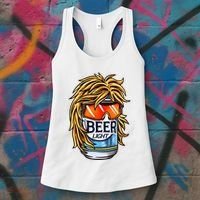 Funny Beer Drinking Funny Redneck Mullet Women's Tank Top thumb 3